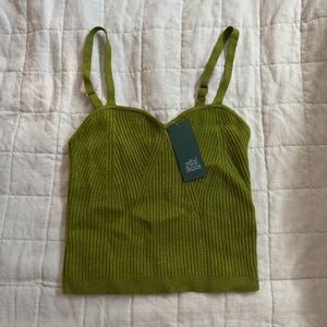 Wild Fable Green Knit Crop Tank